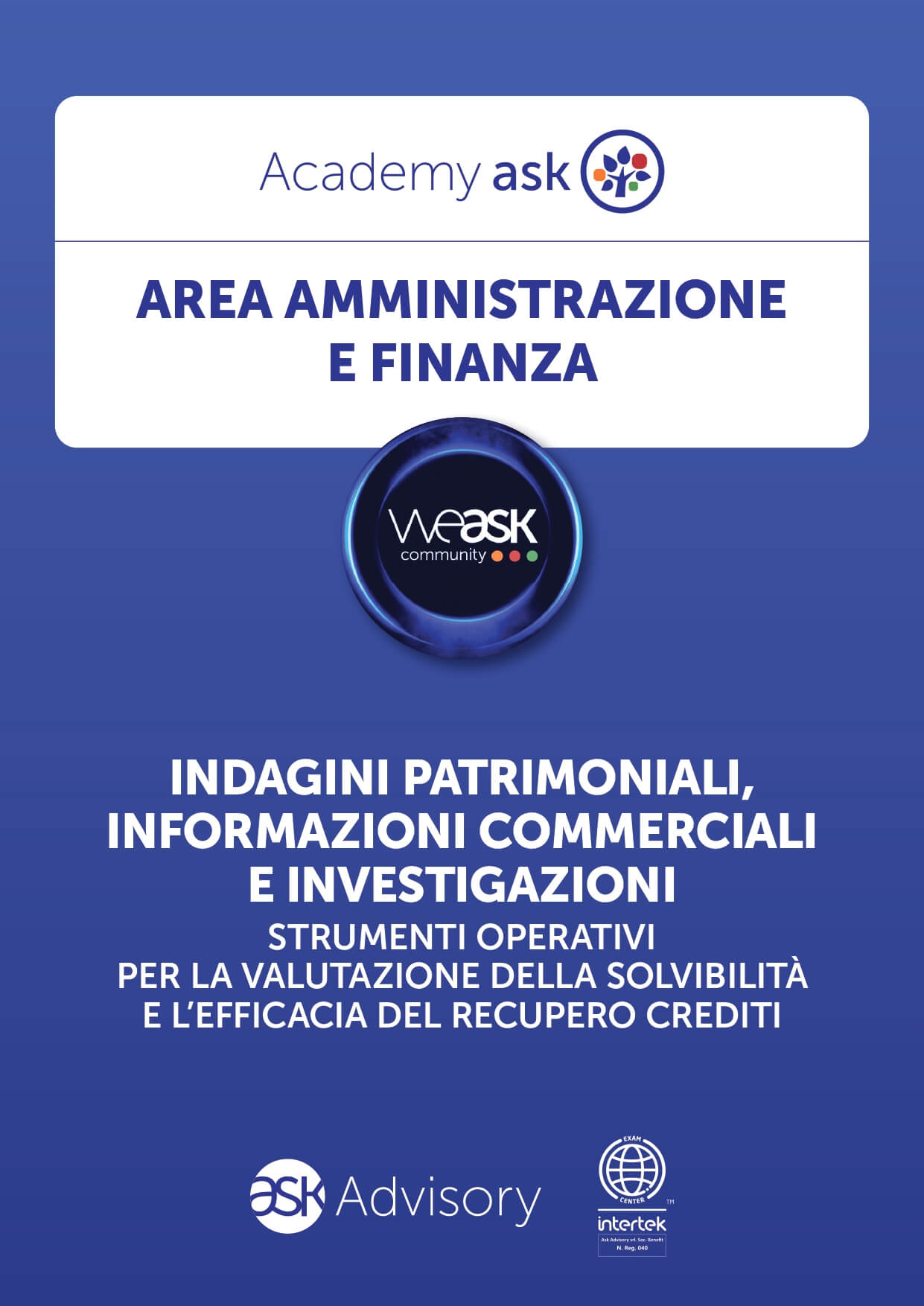 23 Settembre 2026 - Indagini Patrimoniali, Informazioni Commerciali e Investigazioni